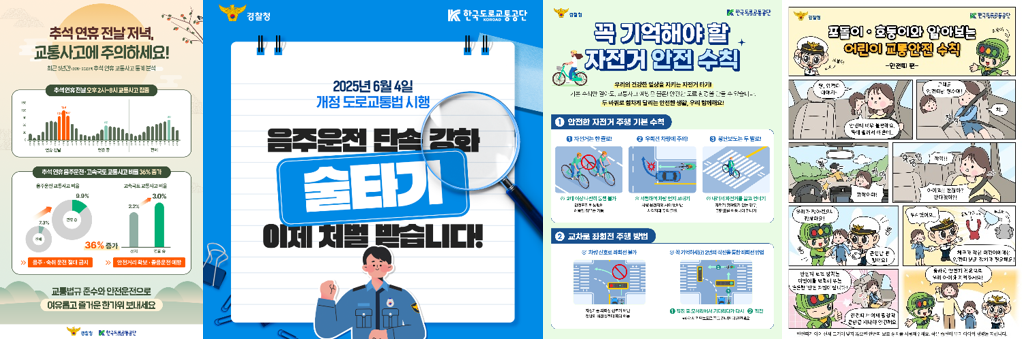 <h5>Results</h5>
- 주요 교통 이슈 및 시즈널 이슈 활용 고도화로 총 게재 38% 증가, 배포당 게재 82% 증가.. 배포 효율 및 언론 노출 성과 대폭 개선<br />
- 대중 관심사 연계형 홍보로 긍정 인식 18.9% → 27.5% 상승, 부정 인식 9.0% → 7.9% 감소 등 대외 평판 지표 개선<br />
- 보도 외 기획·인터뷰·기고·방송·뉴미디어 등 접점 다각화로 교통안전 메시지 도달·확산 강화<br />
- 사회적 교통 이슈를 교통안전 담론으로 전환하며 기관 아젠다 리더십 및 교통 안전 대표 기관으로의 브랜딩 강화<br />
- 가이드라인 기반 이슈 대응으로 리스크 확산 최소화, 기관 신뢰도 유지 및 여론 안정화<br />