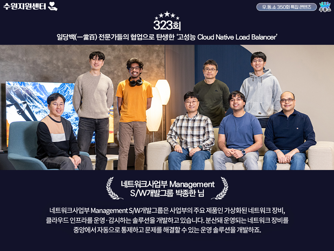 <h5>Results</h5>
- 임직원간 사내 공로자 추천을 통해 인터뷰이를 발굴함으로써 칭찬 문화 확산 및 동료애 고취<br />
- 업무 역량 및 협업 우수 사례를 재조명하여 배려하고 존중하는 조직 문화 정립 기여<br />